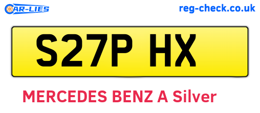 S27PHX are the vehicle registration plates.