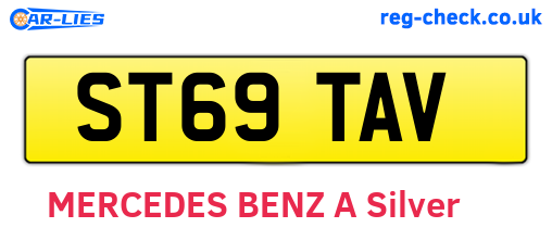 ST69TAV are the vehicle registration plates.