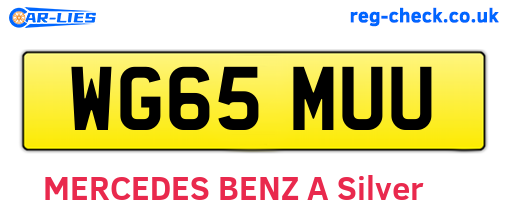 WG65MUU are the vehicle registration plates.