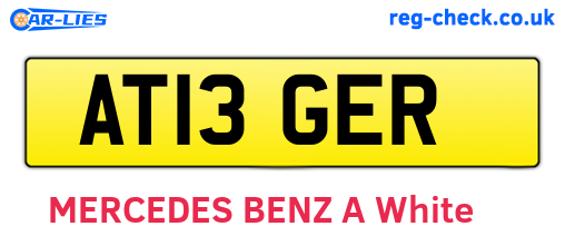 AT13GER are the vehicle registration plates.