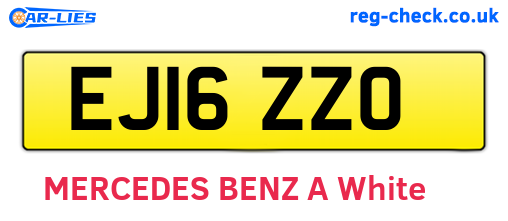 EJ16ZZO are the vehicle registration plates.