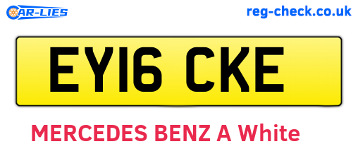 EY16CKE are the vehicle registration plates.