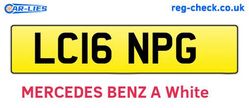 LC16NPG are the vehicle registration plates.