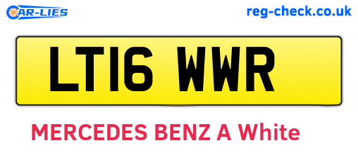 LT16WWR are the vehicle registration plates.