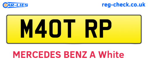 M40TRP are the vehicle registration plates.