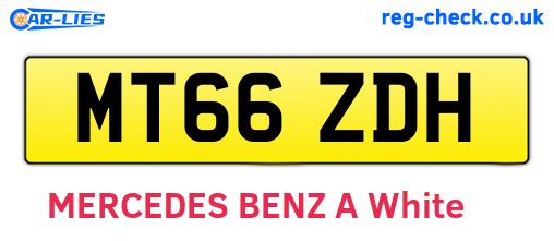 MT66ZDH are the vehicle registration plates.
