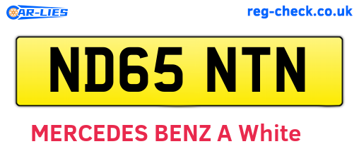 ND65NTN are the vehicle registration plates.