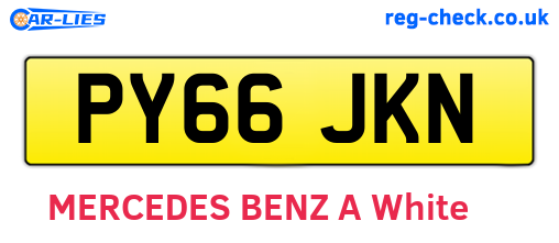 PY66JKN are the vehicle registration plates.