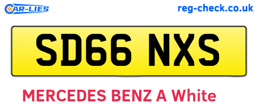 SD66NXS are the vehicle registration plates.