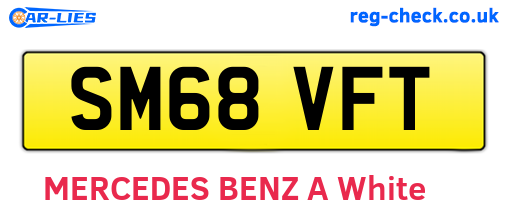 SM68VFT are the vehicle registration plates.