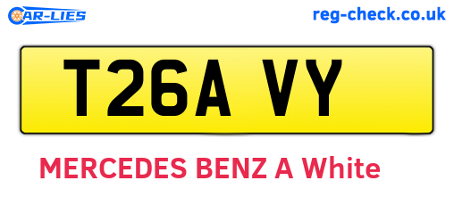 T26AVY are the vehicle registration plates.