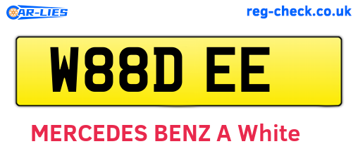 W88DEE are the vehicle registration plates.