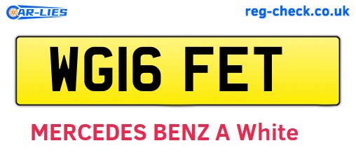 WG16FET are the vehicle registration plates.