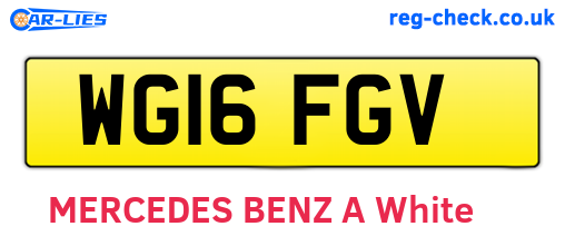 WG16FGV are the vehicle registration plates.