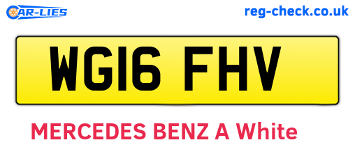 WG16FHV are the vehicle registration plates.