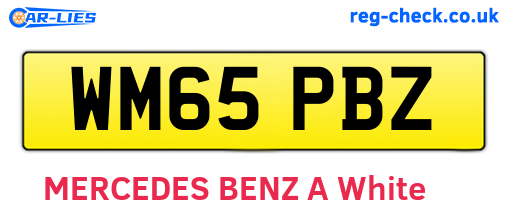 WM65PBZ are the vehicle registration plates.