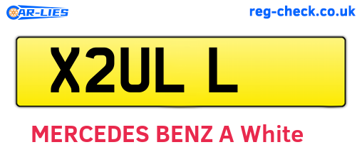 X2ULL are the vehicle registration plates.