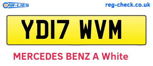 YD17WVM are the vehicle registration plates.