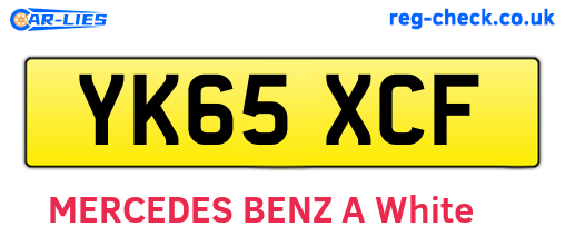 YK65XCF are the vehicle registration plates.