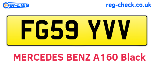 FG59YVV are the vehicle registration plates.