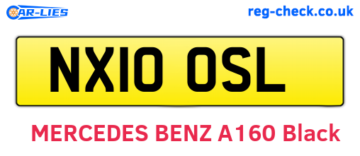 NX10OSL are the vehicle registration plates.