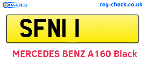 SFN11 are the vehicle registration plates.