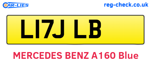 L17JLB are the vehicle registration plates.