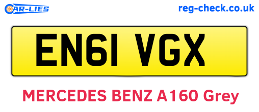 EN61VGX are the vehicle registration plates.