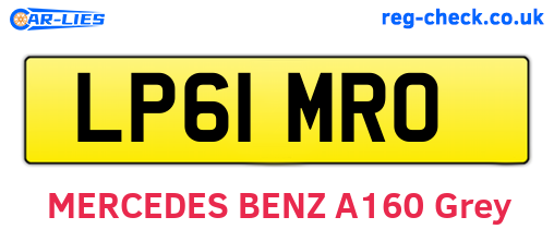 LP61MRO are the vehicle registration plates.
