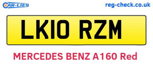 LK10RZM are the vehicle registration plates.