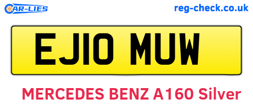 EJ10MUW are the vehicle registration plates.
