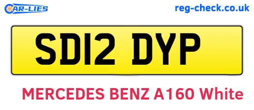 SD12DYP are the vehicle registration plates.