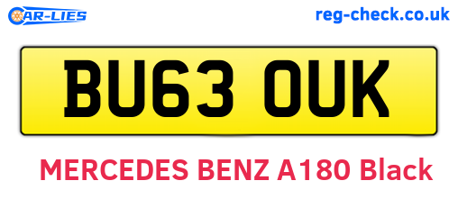 BU63OUK are the vehicle registration plates.