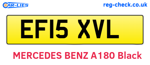 EF15XVL are the vehicle registration plates.