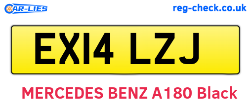 EX14LZJ are the vehicle registration plates.