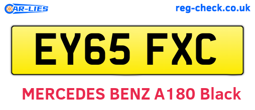 EY65FXC are the vehicle registration plates.