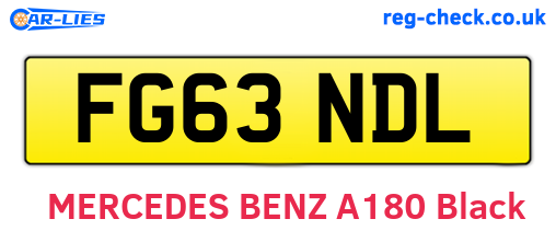FG63NDL are the vehicle registration plates.