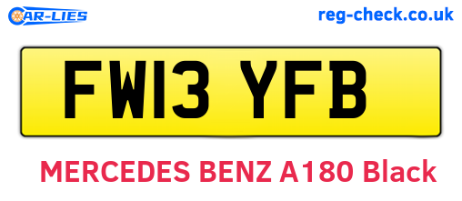 FW13YFB are the vehicle registration plates.