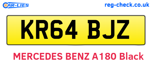 KR64BJZ are the vehicle registration plates.
