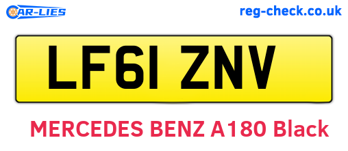 LF61ZNV are the vehicle registration plates.