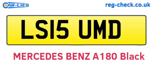 LS15UMD are the vehicle registration plates.