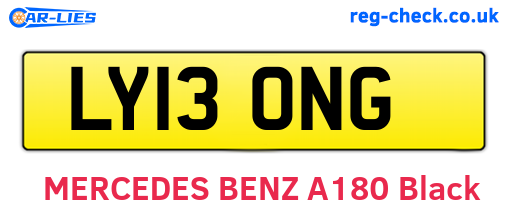 LY13ONG are the vehicle registration plates.