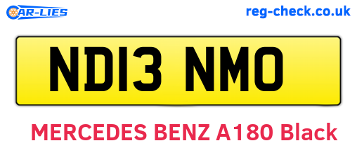 ND13NMO are the vehicle registration plates.