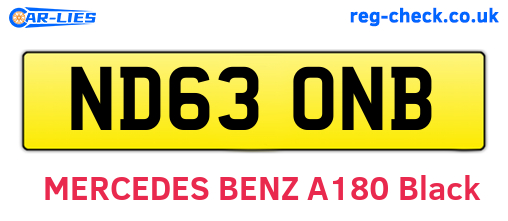 ND63ONB are the vehicle registration plates.