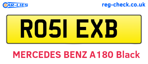 RO51EXB are the vehicle registration plates.