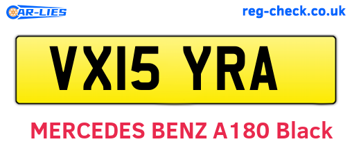 VX15YRA are the vehicle registration plates.