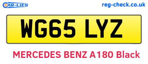 WG65LYZ are the vehicle registration plates.