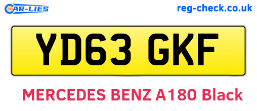 YD63GKF are the vehicle registration plates.