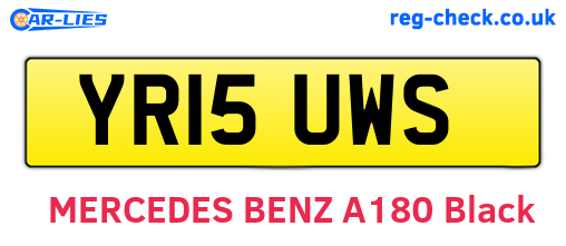 YR15UWS are the vehicle registration plates.