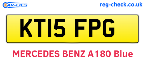 KT15FPG are the vehicle registration plates.
